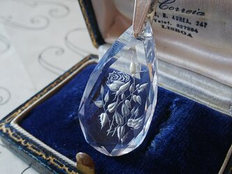 ヴィンテージ　薔薇のインタリオ（34×20×厚み5㎜）Silver925製　ネックレスの画像