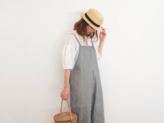 Cotton hickory salopette NAVYの画像