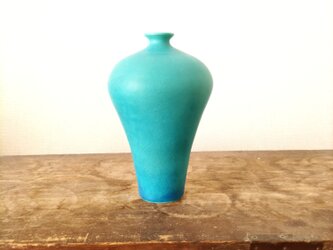 トルコ青　花瓶の画像