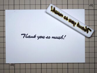 消しゴムはんこ「Thank you so much」の画像