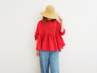 ◯◯pre-order◯◯Cotton lawn wash gather blouseの画像