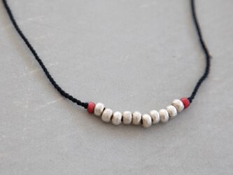 tassel necklace / カレンシルバー&アンティークビーズ Bの画像