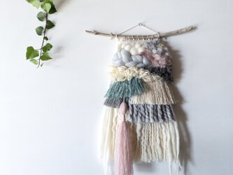 【一点もの】流木 ウィービングタペストリー 『smoky pastel, f.』の画像