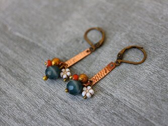 フランスヴィンテージ＊レトロ＊ヴィンテージチェコ＊真鍮＊イヤリング＊no.654の画像