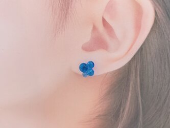 煌めくガラスピアスの画像