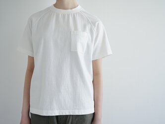 size1/コーマ糸ラグランポケットTシャツ/off whiteの画像
