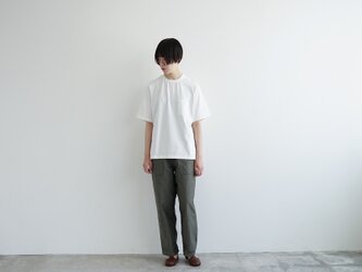 size2/コーマ糸ラグランポケットTシャツ/off whiteの画像