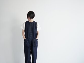 organic cotton 12.5oz denim jeans/overall/indigoの画像