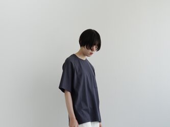 size2/コーマ糸ラグランポケットTシャツ /ombre blueの画像