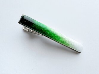 グラデーションネクタイピン フォレストグリーン 七宝焼のネクタイピンの画像