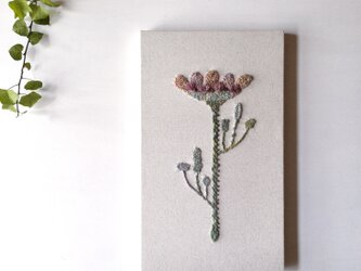 【一点もの】刺繍　ファブリックパネル　『Flower,g.』の画像