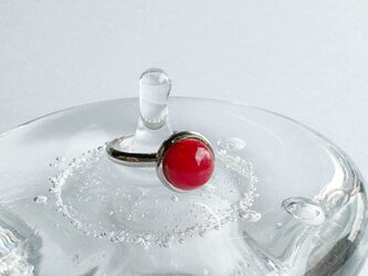 セピア小【Scarlet】　七宝焼リング 指輪 純銀張七宝の画像
