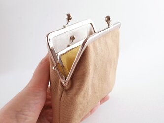 カードポケットつき親子がま口（お財布）スリムコンパクト×シンプル配色の画像