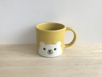シロクマのマグ(イエローマットA)の画像