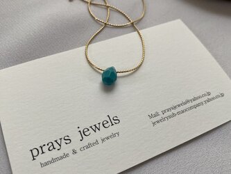 Turquoise Necklaces ターコイズ一粒ドロップネックレス　45ｃｍの画像