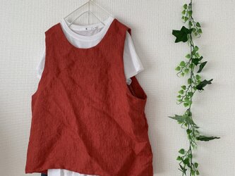 リネンシンプルベストの画像