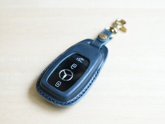 【新作】Benz　ベンツ　スマートキーケース　栃木レザー【名入れ無料・選べる革とステッチ】手縫い　本革　スマートキーカバーの画像