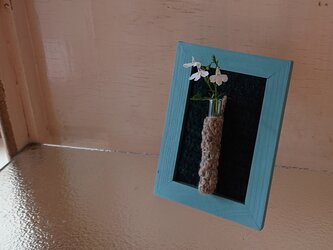 植物のフレーム 青色の画像