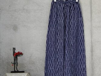 着物リメイク　浴衣のサルエル風パンツ/　 フリーサイズの画像