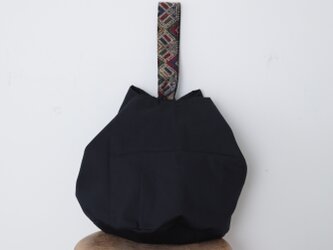1点もの Pointy corn bag / deep navyの画像