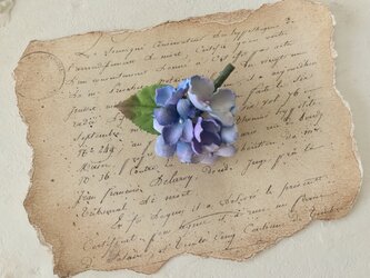 染め花の紫陽花のポニーフック(ブルーパープル)の画像