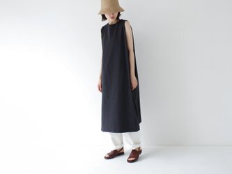 ドライタッチコットン/sleeveless dress/Color:charcoal grayの画像