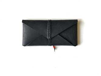 シンプルな長財布-black-の画像