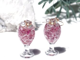 宝石のパフェピアス・トルマリン、オパール、トパーズ　～Jewel Parfaitの画像