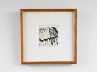 銅版画 "balcony#5"（額装）の画像