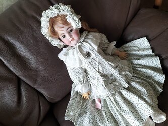 ドール背丈７０ｃｍ前後用 　ドット柄のドレスセットの画像