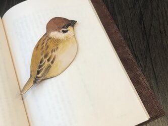 本革　すずめ　ブックマークの画像