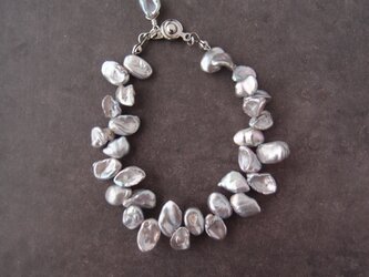 Baby Baroque Pearl Bracelet【RP】ベビーバロックパール ブレスレット／Grayの画像