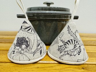 三角鍋つかみ★staub　ストウブ　ホーロー鍋★ミトン　鍋つかみ　の画像