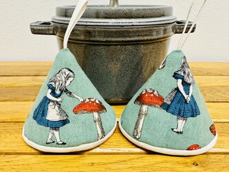 三角鍋つかみ★staub　ストウブ　ホーロー鍋★ミトン　鍋つかみ　の画像