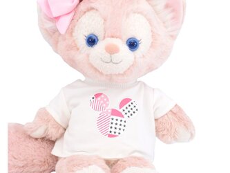 リーナ・ベル 服 着せ替え コスチューム 単品コーデ用 半袖Tシャツ＆リボン アイコン柄 Sサイズ用 PINKの画像