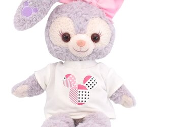 ステラ・ルー 服 着せ替え コスチューム 単品コーデ用 半袖Tシャツ＆リボン アイコン柄 Sサイズ用 PINKの画像