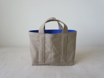 TOTE BAG -bicolor- (M) / mushroom × royalblueの画像