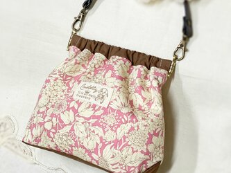 ♥♥　三角マチがお洒落な、ばね口ポーチ♥くすみピンク♥♥の画像