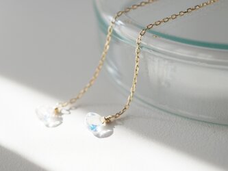 K10 / レインボームーンストーンピアス（AL）   / 6月の誕生石 / 送料無料