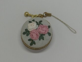 マカロンポーチ　バラの画像