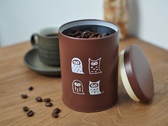 ふくろうの珈琲缶の画像