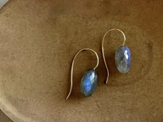 Drop Pierce / Blue Labradorite（14KGF）