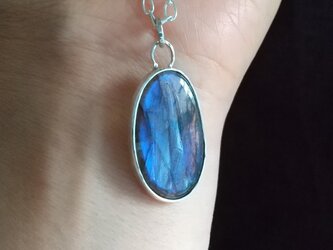 ラブラドライトシルバーペンダント