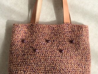草木染め手編みバッグ　Ⅴの画像