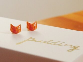 猫ピアス（茶トラ）の画像
