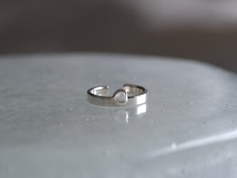 lítið hjarta ring　小さなハート　ピンキーリング　天然石ムーンストーン　シルバー