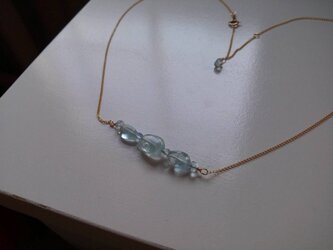 sale K14gf アクアマリンライン ネックレスの画像