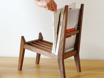 【book rest chair】マガジンラック／木桟の画像
