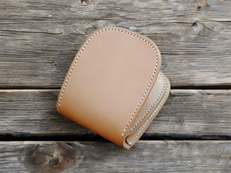 本革サドルレザーの二つ折財布【受注製作】