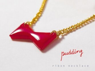 ribon　necklace〈red〉の画像
